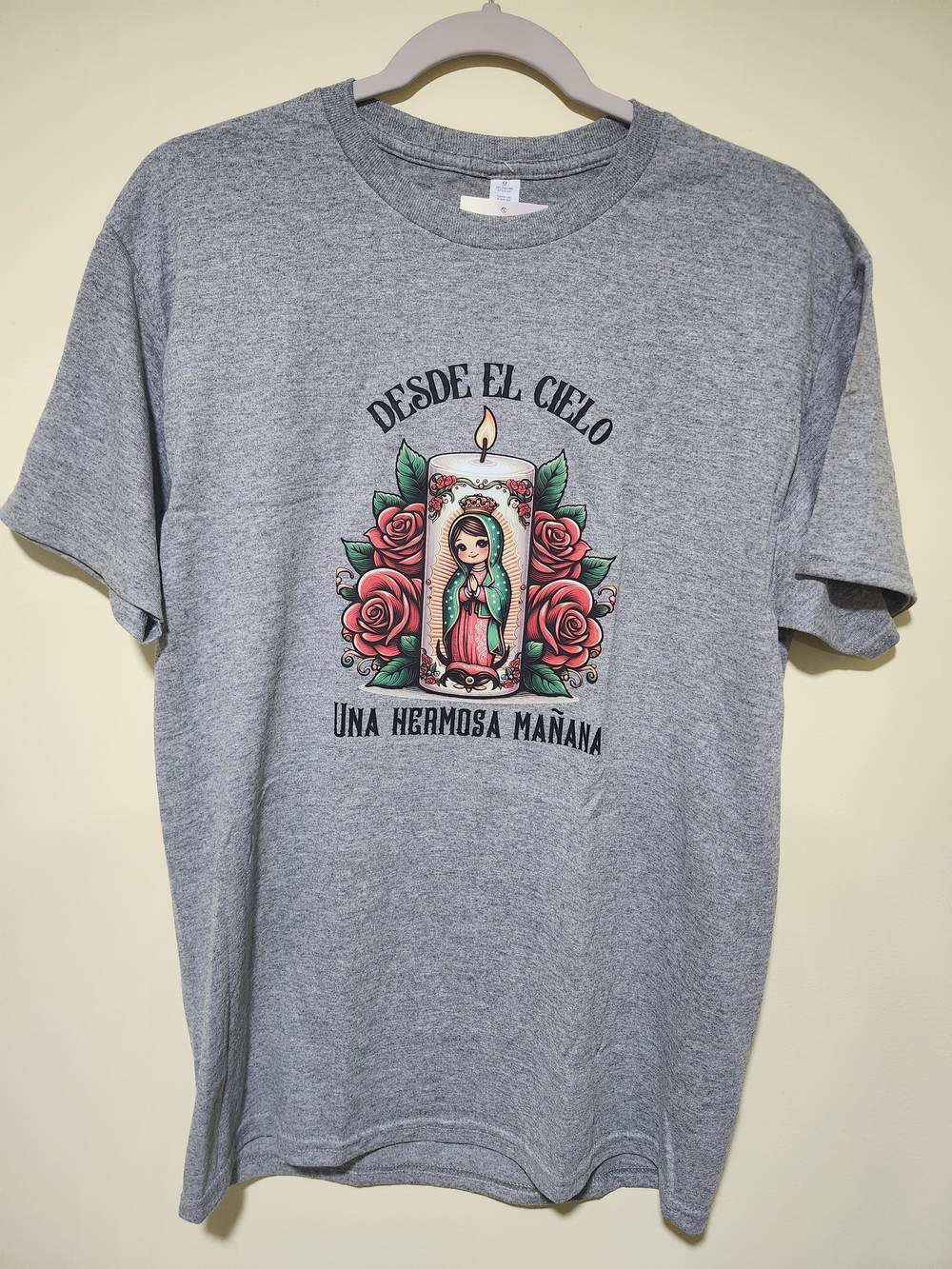 Our Lady of Guadalupe Graphic Tee Gray Size M